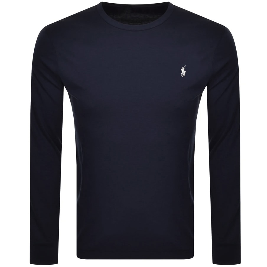Alternative Image for ProductRalph Lauren Long Sleeved Crew Neck T Shirt Navy1